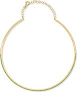 Bony Levy 18K Gold El Mar Emerald Pavé Choker Necklace (Online Trunk Show)