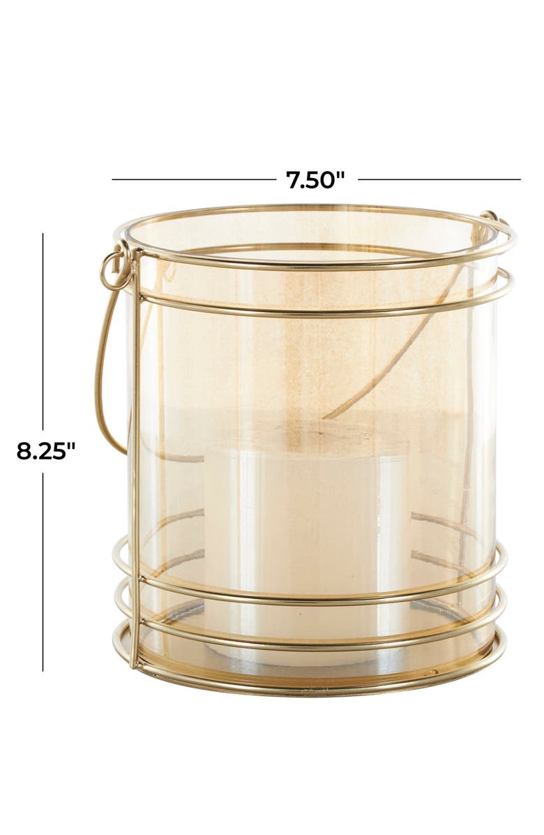 VIVIAN LUNE HOME Metal Candle Lantern, Alternate, color, Gold