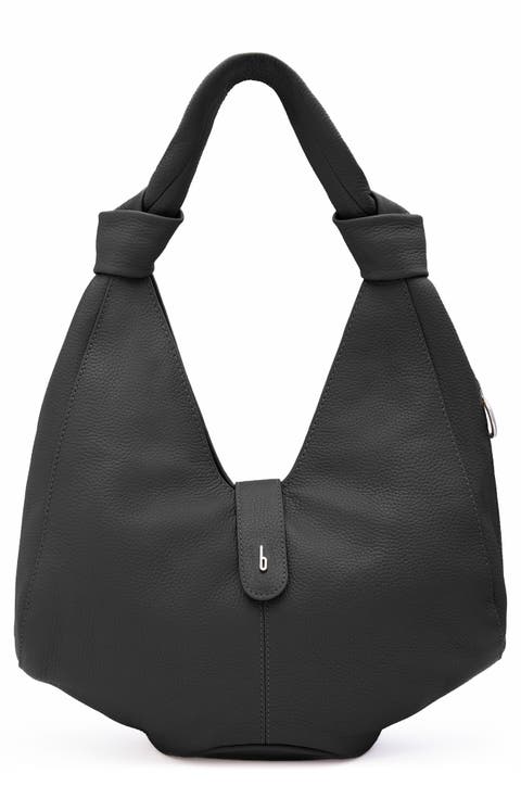 Nelli Pebble Leather Hobo Bag