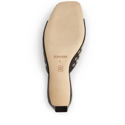 Bernardo Footwear Cenza Grommet Kitten Heel Mule
