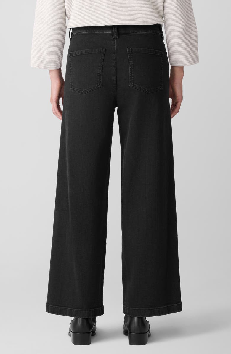 Eileen Fisher Wide Leg Jeans, Alternate, color, Black