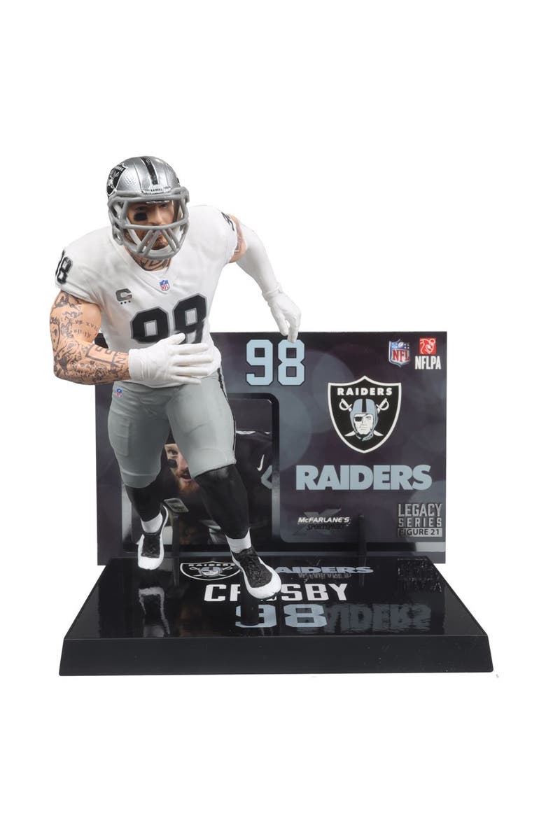 McFarlane Maxx Crosby (Las Vegas Raiders) NFL 7" Figure McFarlane CHASE, Main, color, White