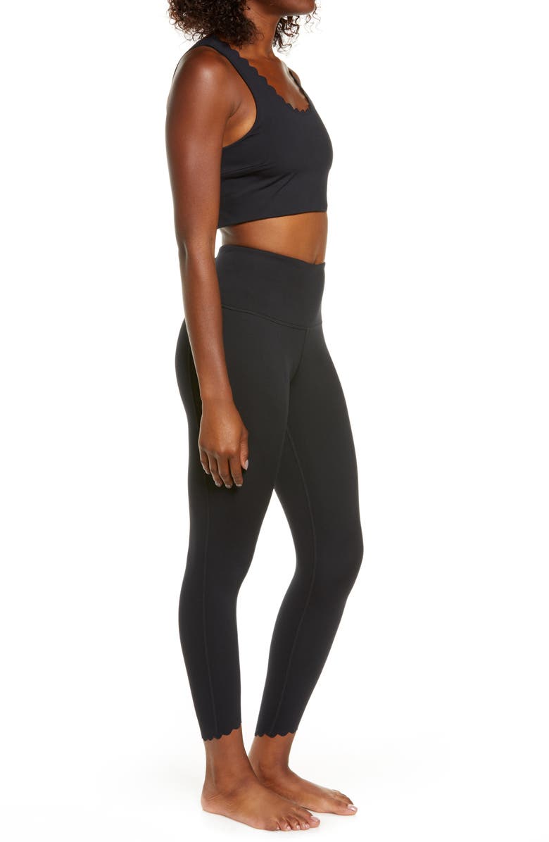 Zella Scalloped Studio Lite 7/8 Leggings, Alternate, color,