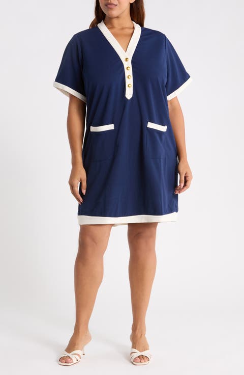Durmela Contrast Shift Minidress