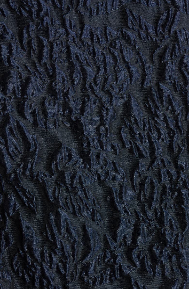 Tahari ASL Beaded Flower Crinkled Taffeta Dress, Alternate, color, Navy