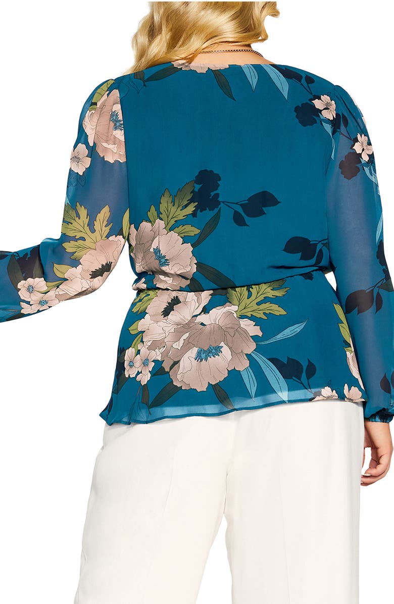 City Chic Maya Faux Wrap Blouse, Alternate, color, 