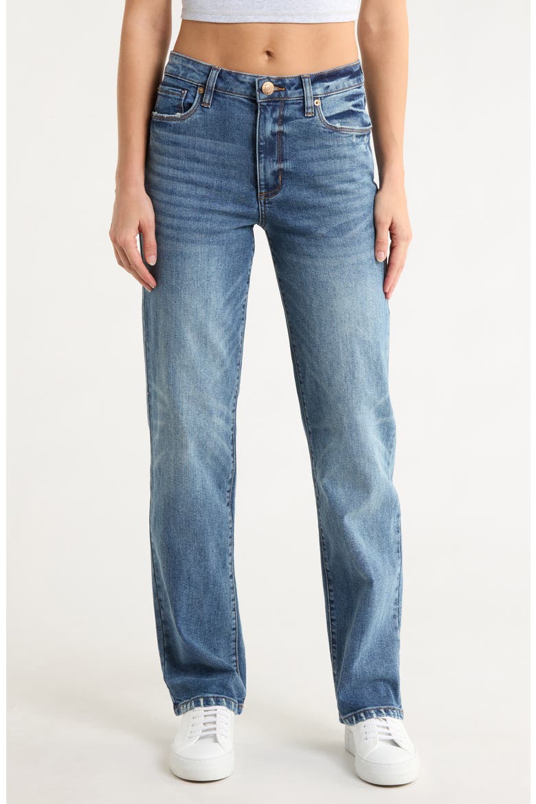 Alison High Rise Straight Leg Jeans, Main, color, NORTH JADE W/ME