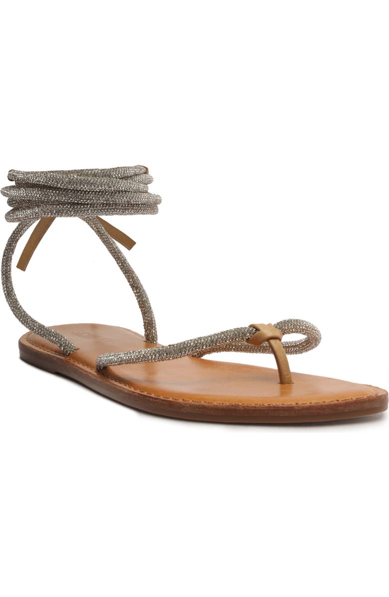 Schutz Kittie Glam Ankle Wrap Sandal, Main, color,