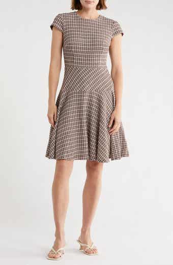 Eliza J Cap Sleeve Fit & Flare Dress