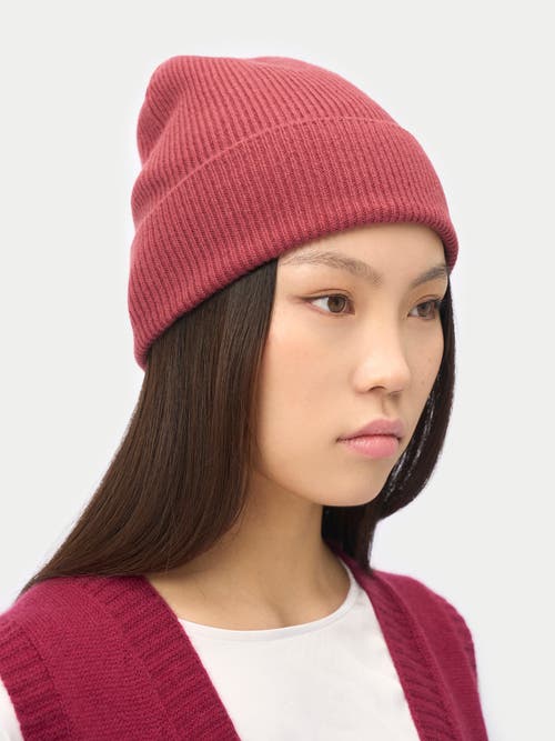 Gobi Cashmere Cashmere Rib Knit Beanie In Brown