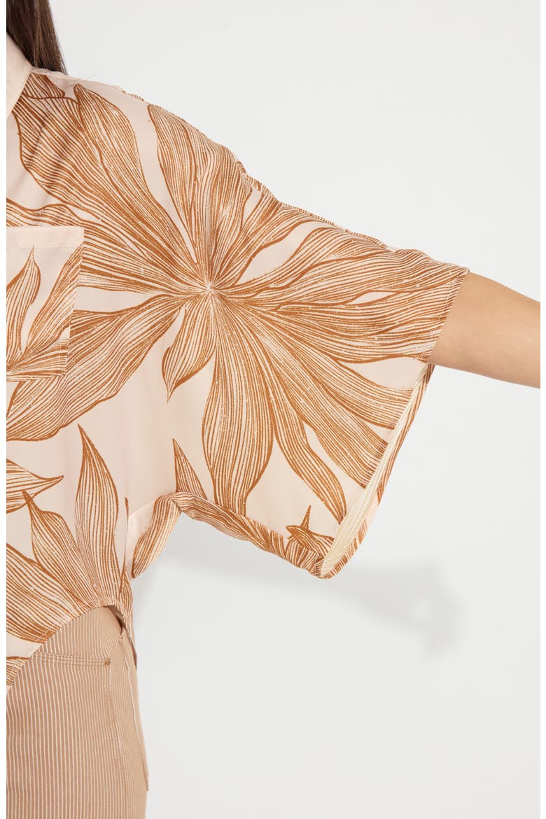 Nilza Tie Hem Satin Shirt, Alternate, color, SOL DE SAL