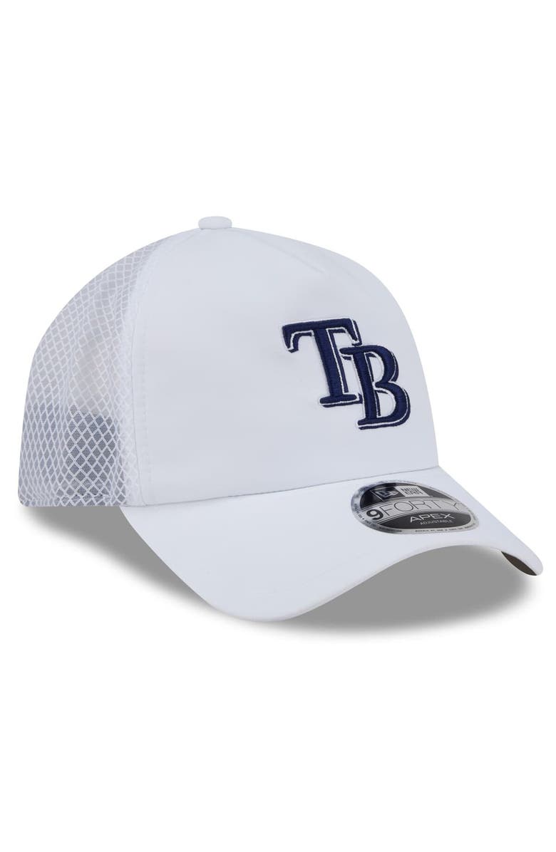 New Era Men's New Era White Tampa Bay Rays 2026 Batting Practice Apex 9FORTY Adjustable Trucker Hat, Alternate, color, White