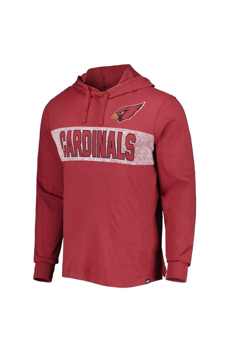 '47 Men's '47 Cardinal Arizona Cardinals Field Franklin Hooded Long Sleeve T-Shirt, Alternate, color, Cardinal