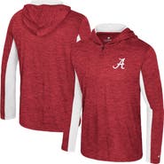 COLOSSEUM Men's Colosseum Crimson Alabama Crimson Tide Always Sunny Quarter-Zip Hoodie