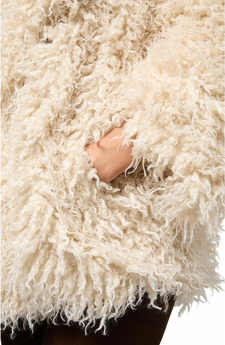 WeWoreWhat Shawl Collar Faux Fur Coat, Alternate, color, 