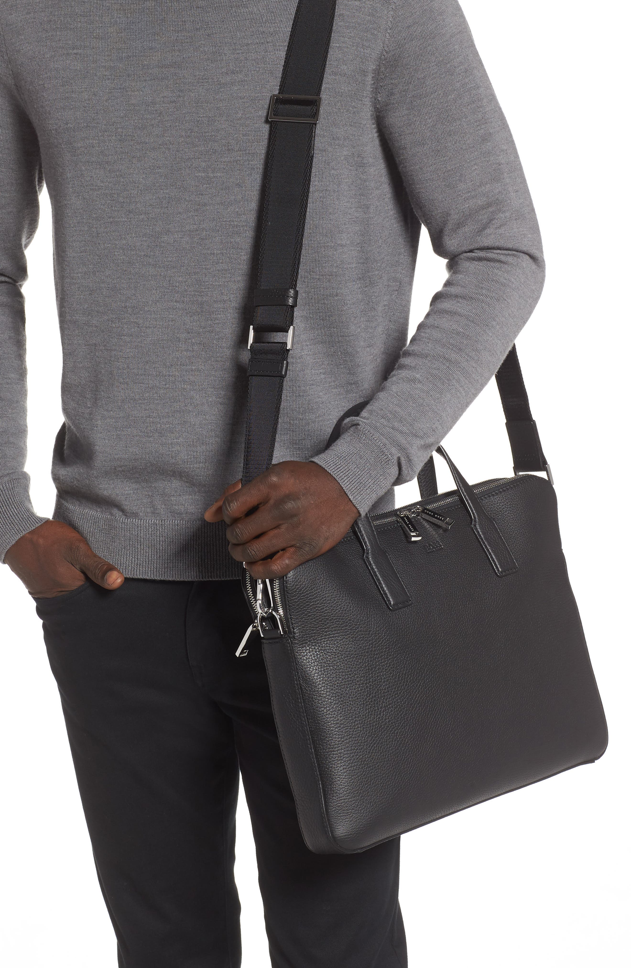 BOSS Crosstown Leather Document Case, Alternate, color, 