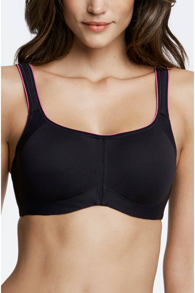 Zoe Pro Max High Impact Convertible Racerback T-Strap Bra, Main, color, Black