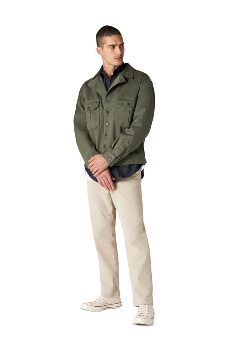 Fortela Khai Herringbone Cotton Overshirt, Alternate, color, Green