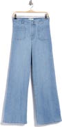FRAME Le Slim Palazzo Bardot Pocket Wide Leg Jeans