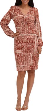 SUNNY LEIGH Long Sleeve Empire Waist Dress