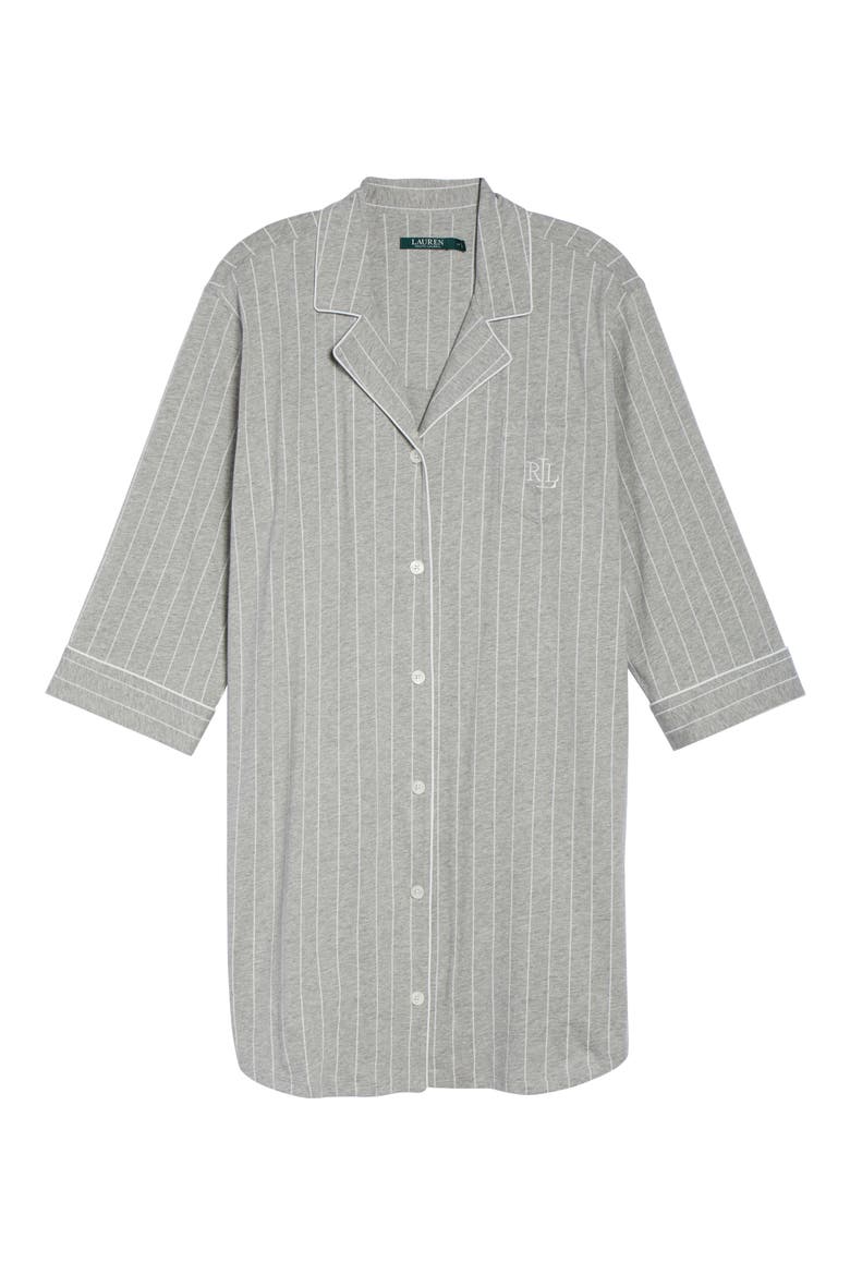 Knit Jersey Sleep Shirt, Alternate, color, GREYSTONE