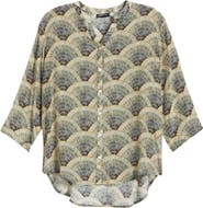 APNY Mandarin Collar Button-Up Shirt