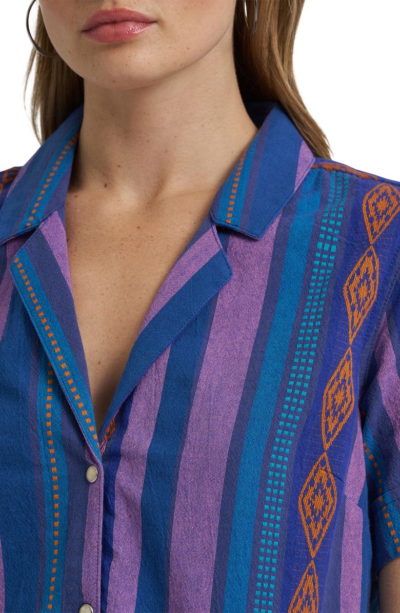 Wrangler x Lainey Wilson Crop Jacquard Cotton Button-Up Shirt, Alternate, color, 