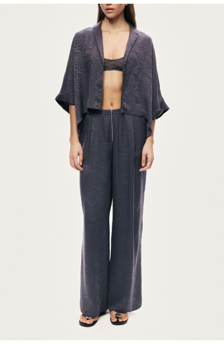 Nocturne Fluid Straight-Leg Pants, Alternate, color, Anthracite