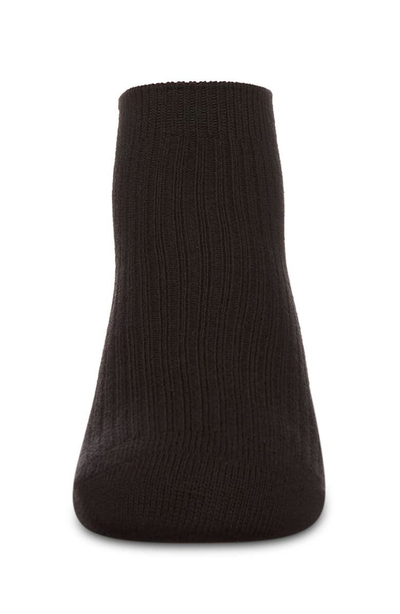 MeMoi Thin Ribbed Kids Anklet Sock, Alternate, color, Black