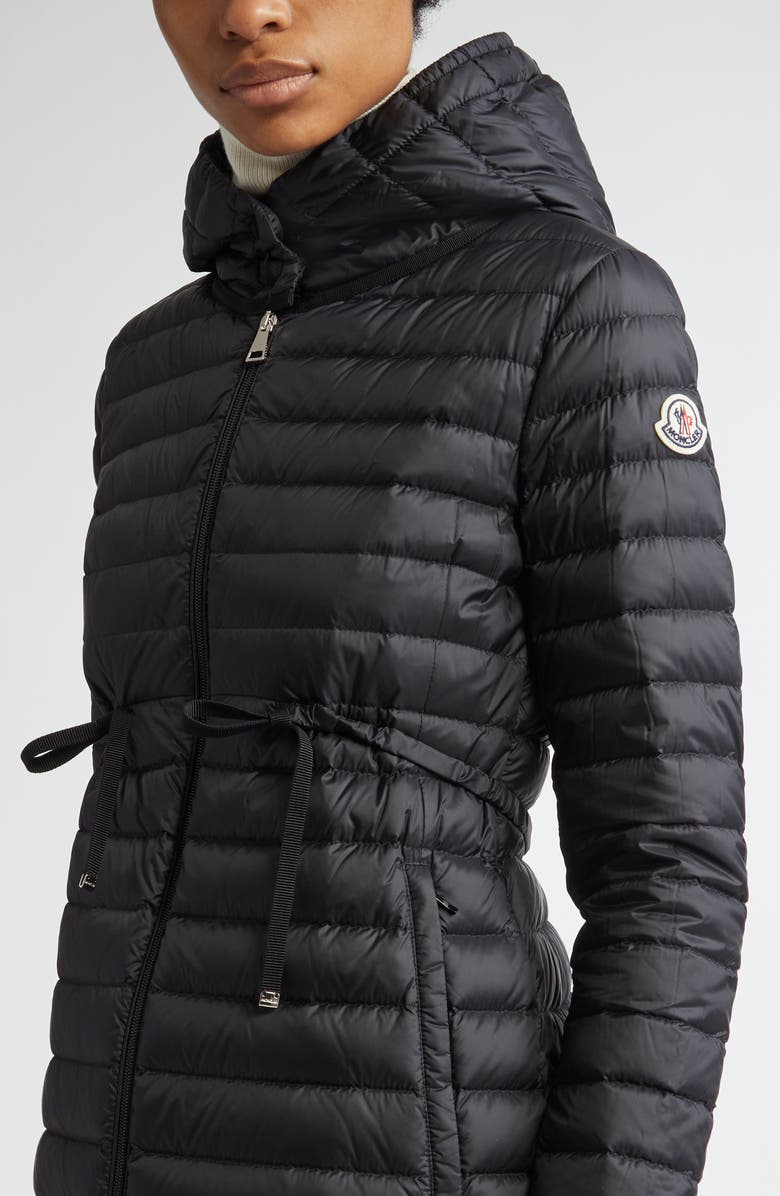 Moncler Barbel Hooded Quilted Down Puffer Parka, Alternate, color, Black/ Black