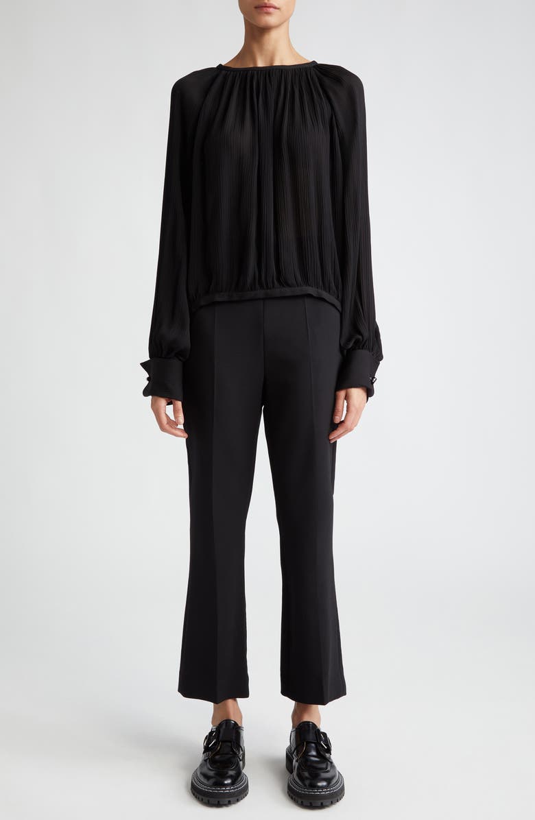 Max Mara Narvel Draped Silk Top, Alternate, color, 