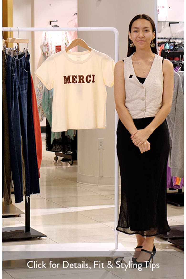Faux Leather Appliqué Shrunken T-Shirt video