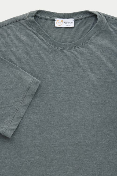 Wolf Vs. Goat (wvg) Light Weight Viscose Sorona Short Sleeve Crew Neck T-shirt In Green