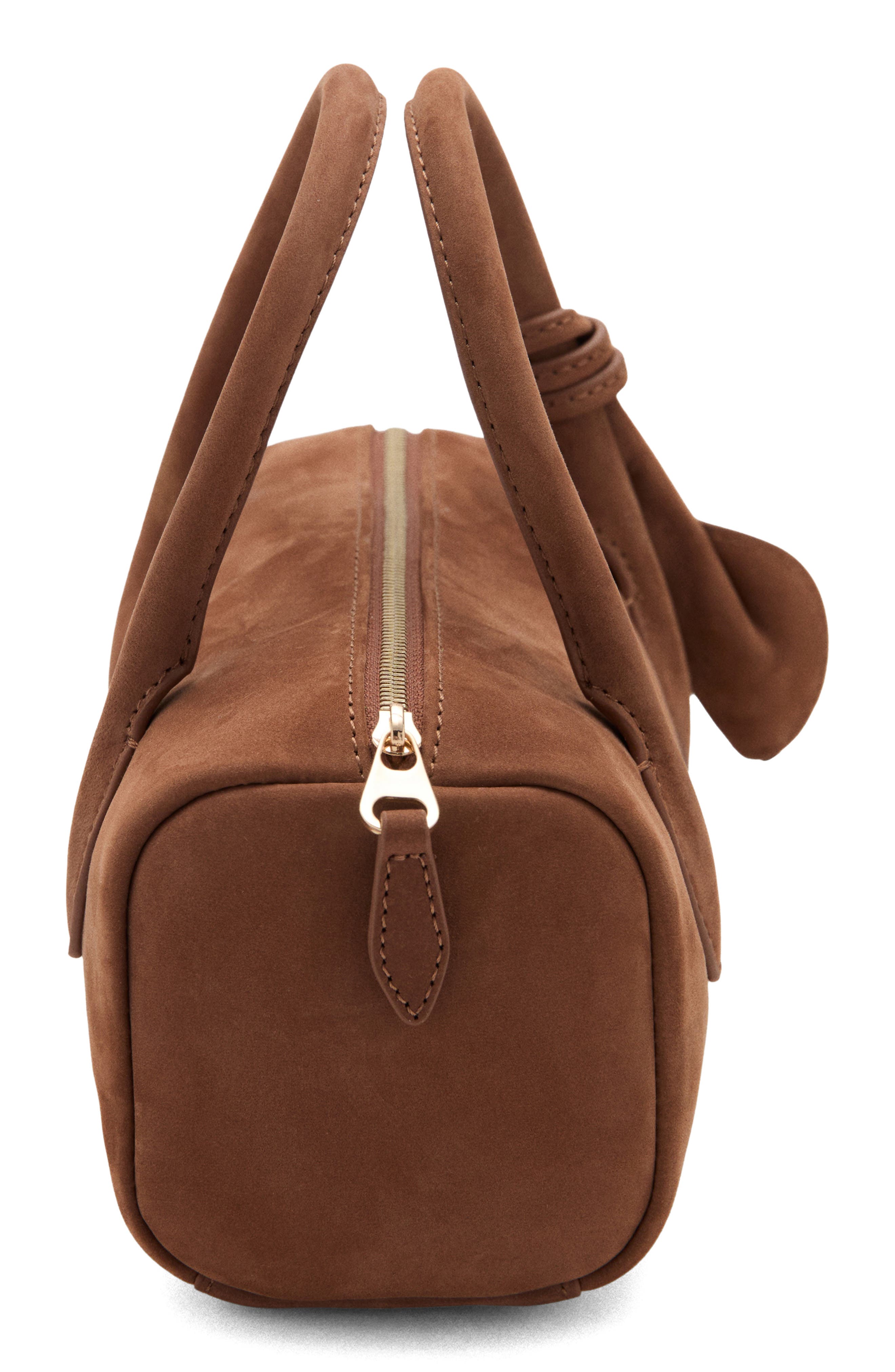 MANGO Leather Top Handle Bag, Alternate, color, Leather