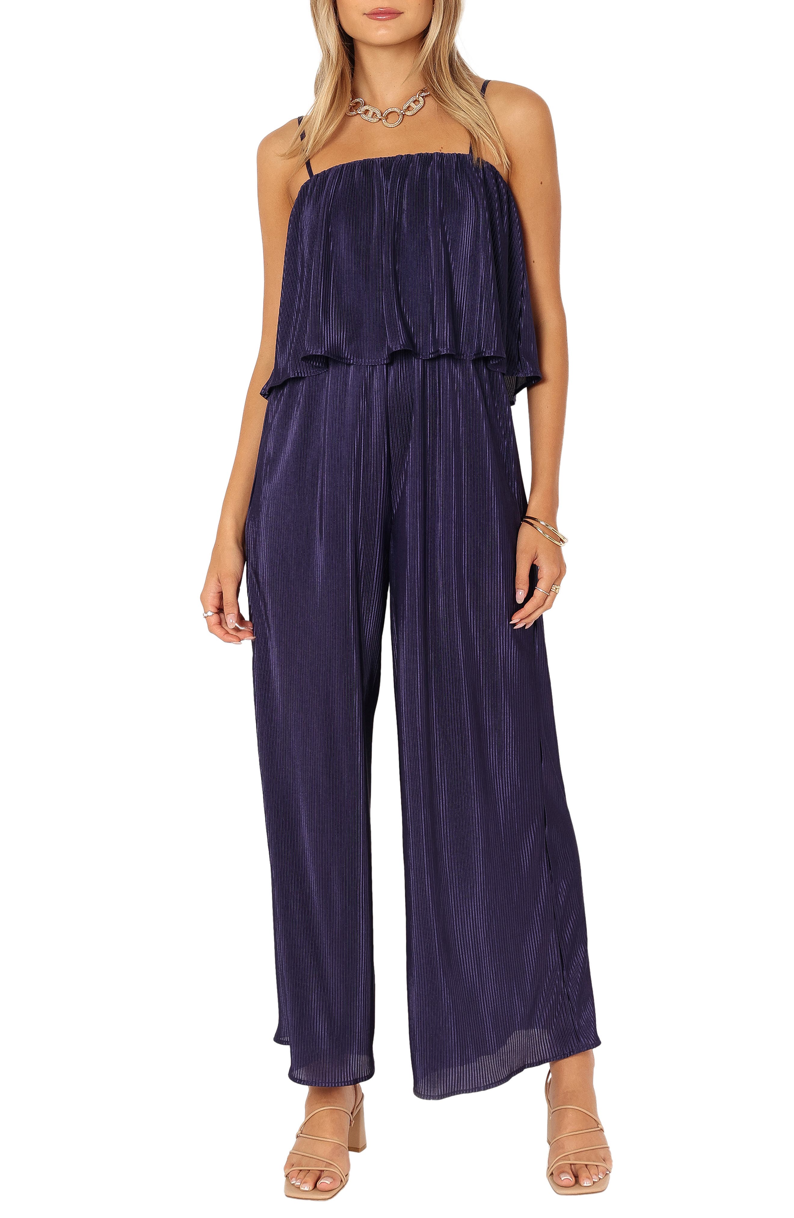 Petal & Pup Jillian Plissé Jumpsuit