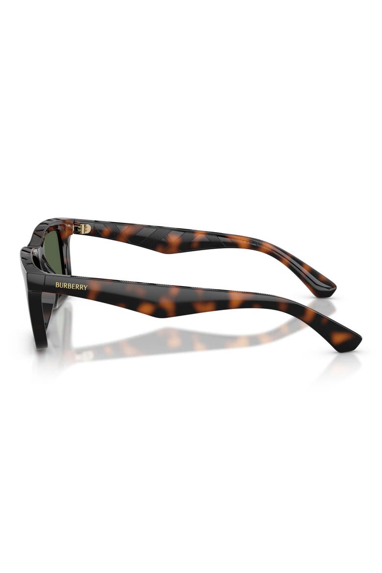 53mm Polarized Rectangular Sunglasses, Alternate, color, DARK HAVANA / DARK GREEN POLAR