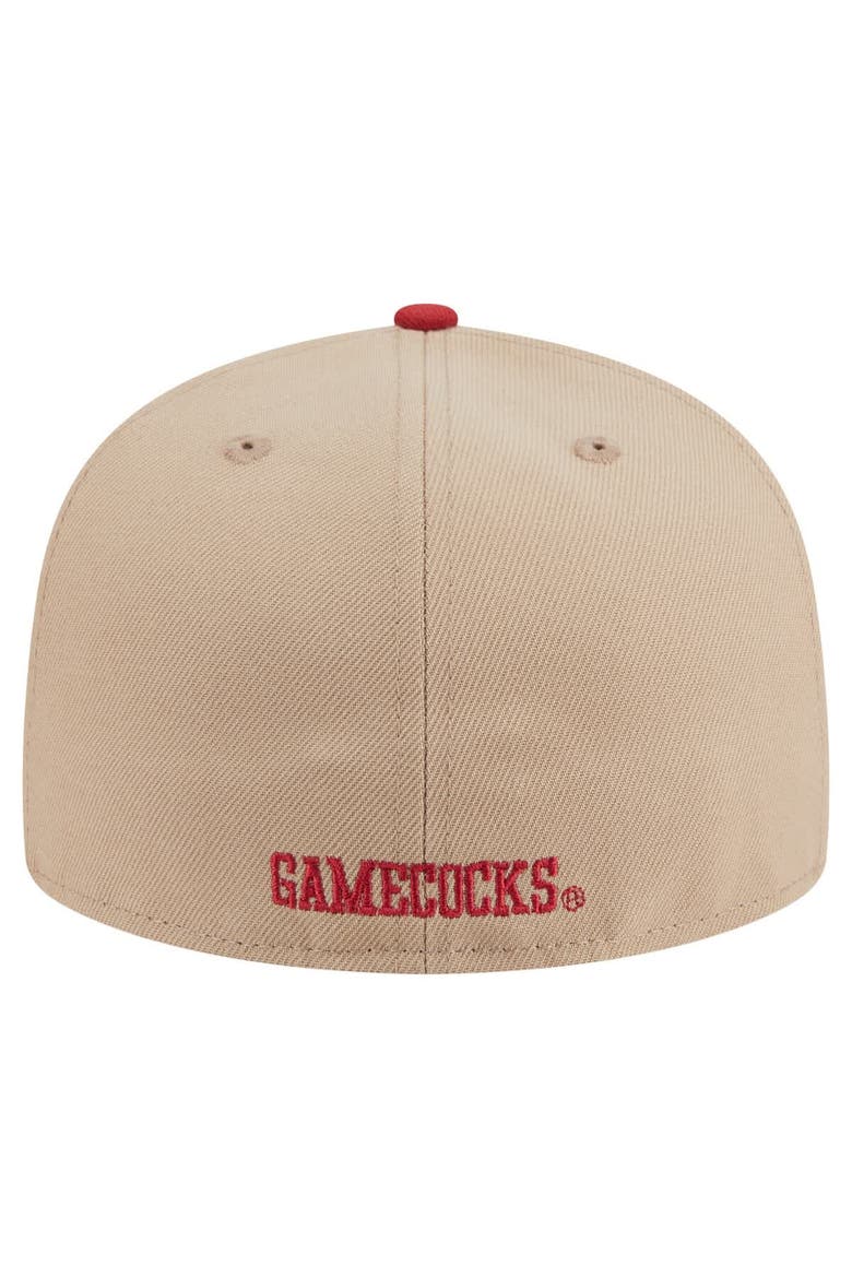 Men's New Era  Khaki South Carolina Gamecocks Two-Tone 59FIFTY Fitted Hat, Alternate, color, Khaki