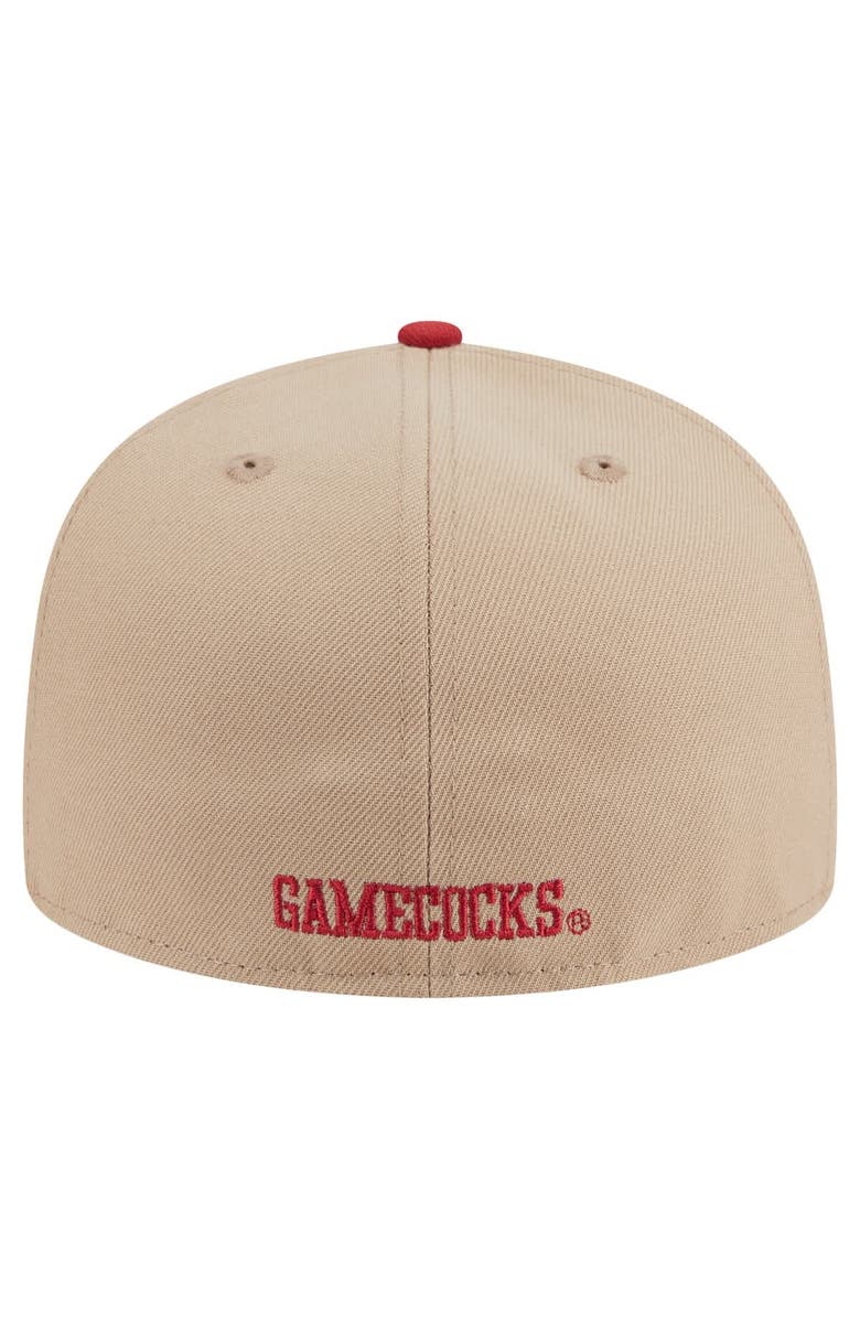 New Era Men's New Era Khaki South Carolina Gamecocks Two-Tone 59FIFTY Fitted Hat, Alternate, color, Khaki