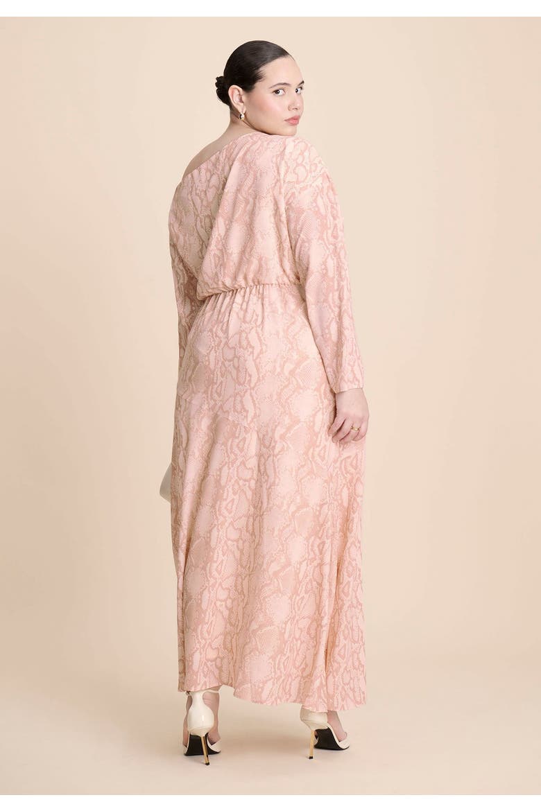 One Shoulder Asym Dress, Alternate, color, SNAKESKIN SHEER