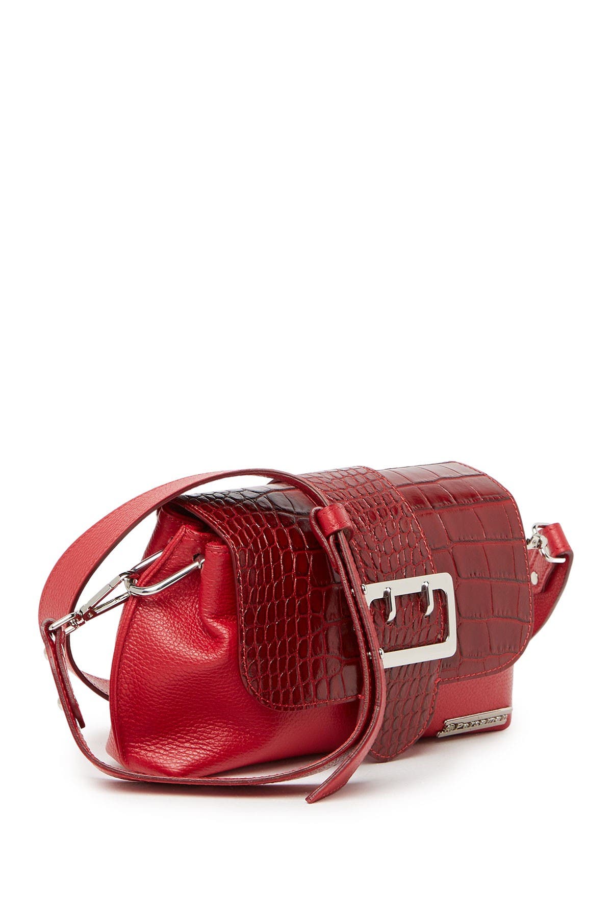 Persaman New York Amelie Croc Embossed Buckle Satchel, Alternate, color, 