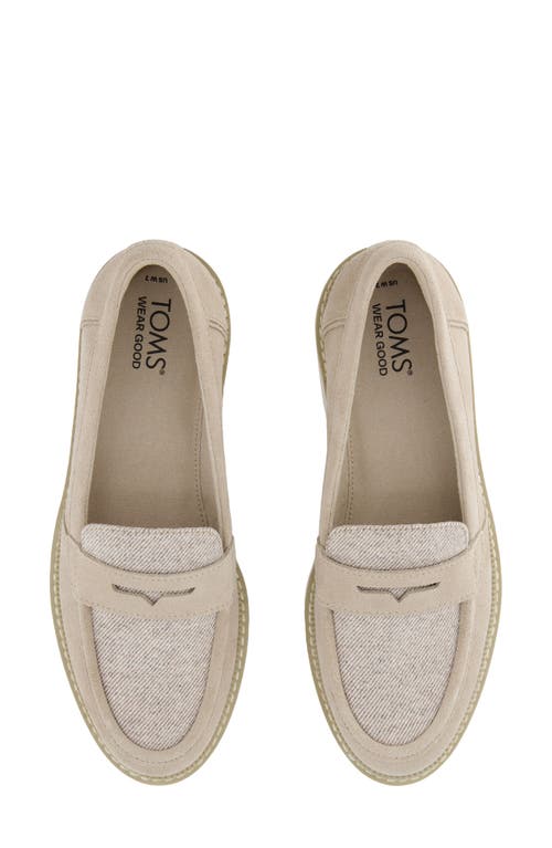Toms Cara Platform Penny Loafer In Brown
