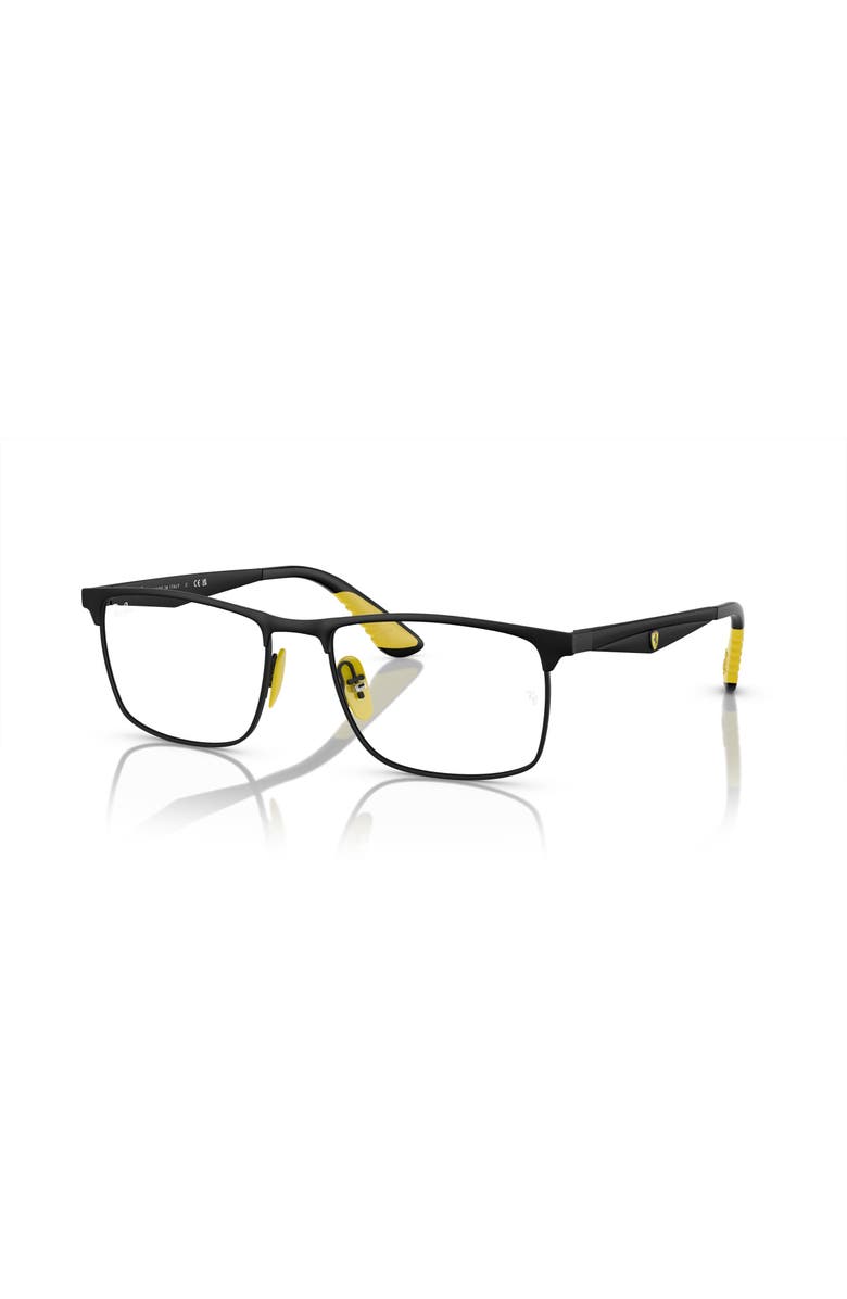 Ray-Ban 55mm Rectangle optical glasses, Main, color, Black