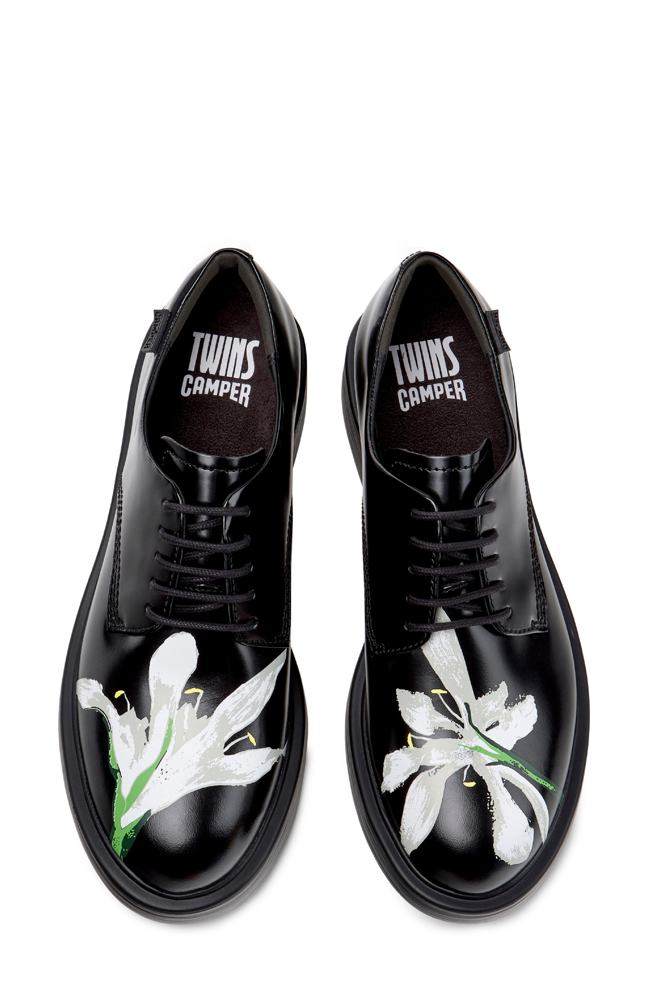 Dean TWINS Leather Derby, Main, color, BLACK