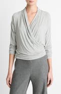 Vince Draped Faux Wrap Top