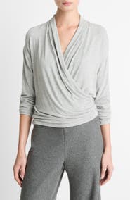 Vince Draped Faux Wrap Top