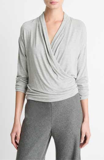 Draped Faux Wrap Top