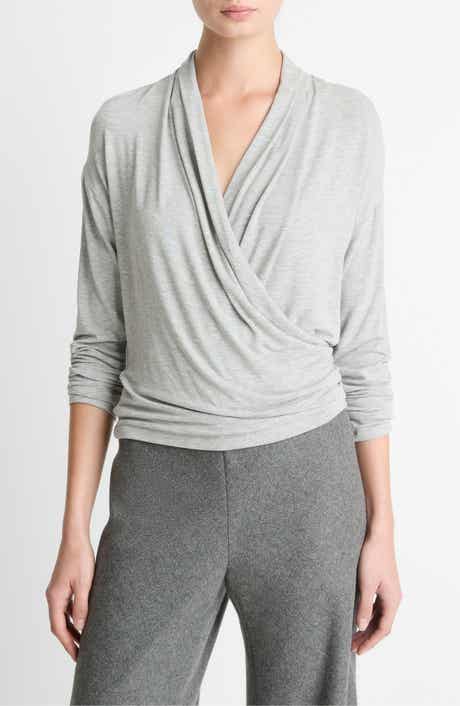 Draped Faux Wrap Top