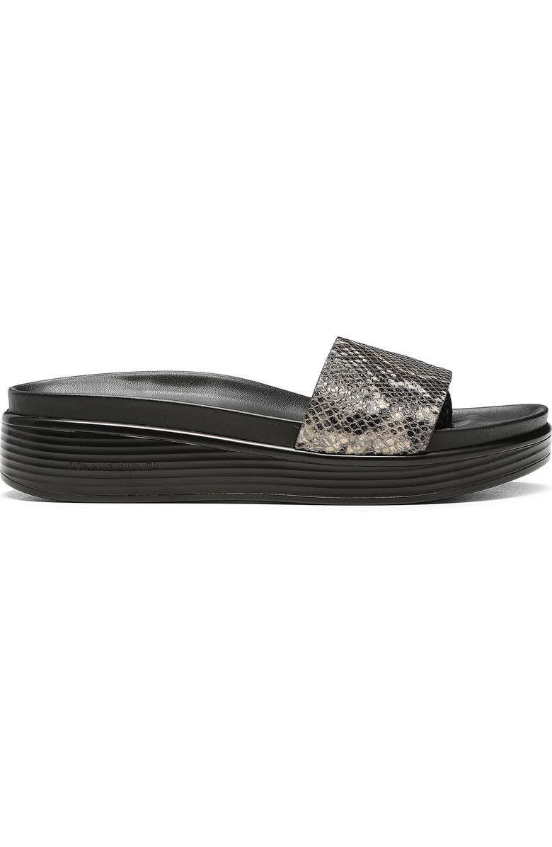 Donald Pliner Snake Embossed Leather Slide Sandal, Alternate, color,