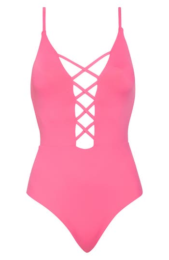 Dippin Daisys Bliss One-piece Swimsuit In Plastic Pink