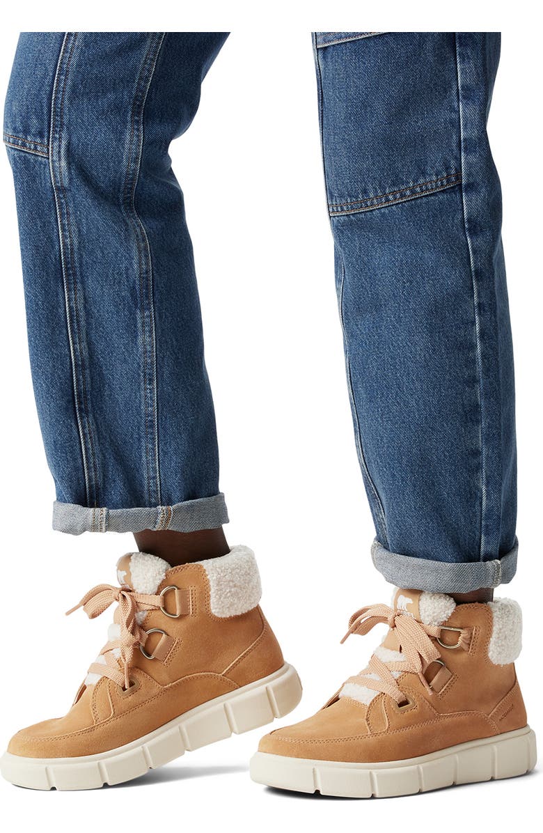 SOREL Explorer III Joan NW Waterproof Boot, Alternate, color, Tawny Buff/ Sea Salt